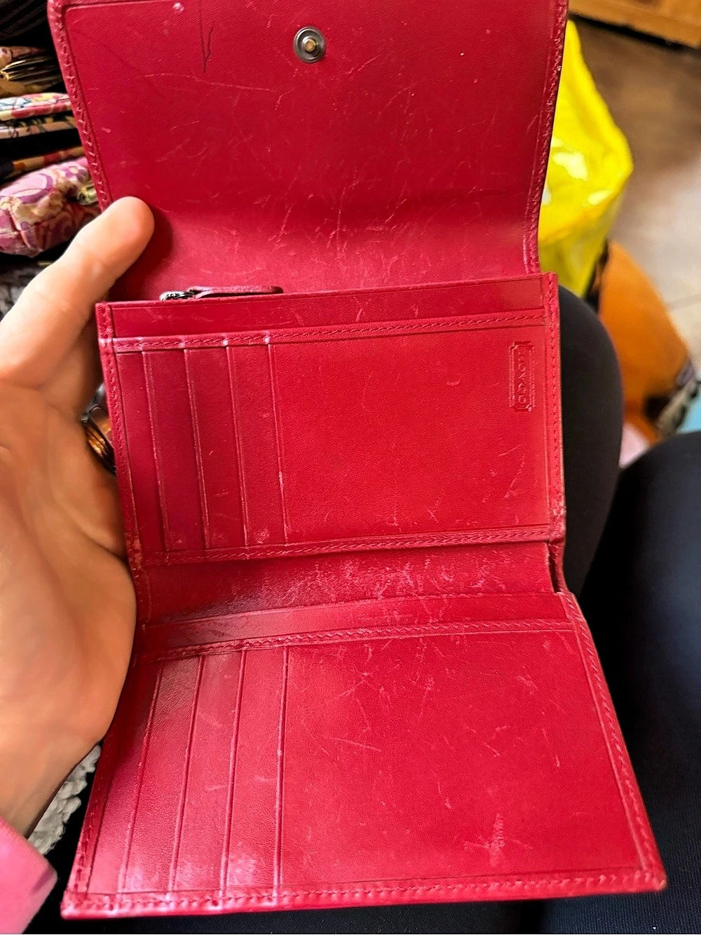 Coach Red Wallet - Picture 2 of 3